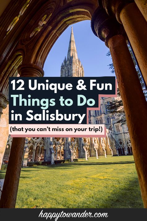 12 Unique & Fun Things to Do in and Around Salisbury, England Amesbury England, Salisbury Uk, Salisbury England, English City, Salisbury Cathedral, Southern England, English Cottages, Visiting England, Uk Photos