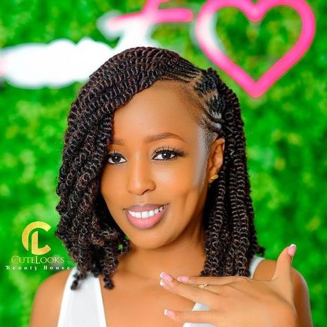 Cornrows And Two Strand Twists, Natural Twists Hairstyles, Ghanian Styles, Lace Bubu, Cornrows Hair, Two Strand Twist Hairstyles, Beauty House, Afro Twist, Short Box Braids Hairstyles