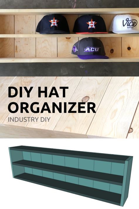 Baseball Hat Organizer, Baseball Hat Storage, Organize Baseball Hats, Diy Hat Rack, Hat Organizer, Hat Organization, Hat Display, Hat Storage, Woodworking Classes