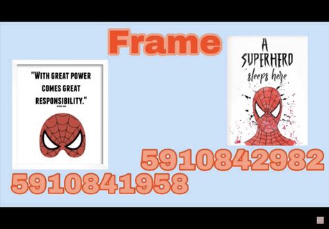 Bloxburg Picture Codes Marvel, Bloxburg Picture Codes Spiderman, Spiderman Codes Bloxburg, Amazon Roblox Decal, Berry Avenue Codes Pictures Boys Room, Spider Man Bloxburg Codes, Bloxburg Boys Room Decals, Bloxburg Decals Codes Long Painting, Bloxburg Spiderman Decal Codes