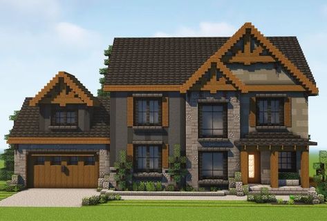 Minecraft Inspo House, Minecraft House In Mountain, Large Minecraft Houses, Big Minecraft Houses, Minecraft Mountain House, Minecraft Modern City, Modern Minecraft Houses, Minecraft Welten, Case Minecraft