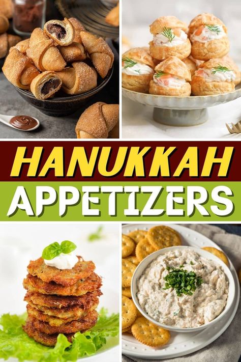 Jewish Appetizers, Hanukkah Party Food, Easy Hanukkah Recipes, Hanukah Menu, Potato Knishes, Hanukah Appetizers, Hannukah Recipes, Hanukkah Dinner, Super Bowl Snacks