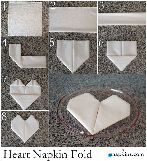 Napkin Origami, Fold A Napkin, Diy Napkin Folding, Napkin Folding Tutorial, Fancy Napkin Folding, Paper Napkin Folding, Hadiah Diy, Creative Napkins, Tutorial Origami