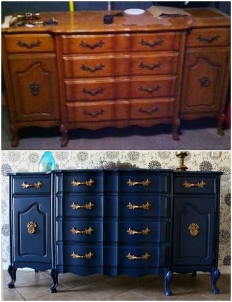 25 Beautiful Furniture Makeover Ideas Using Paint Furniture Makeover Ideas, Diy Furniture Makeover Ideas, Diy Furniture Renovation, Furniture Rehab, Furniture Redo, Dresser Makeover, Furniture Renovation, Makeover Ideas, Refurbished Furniture