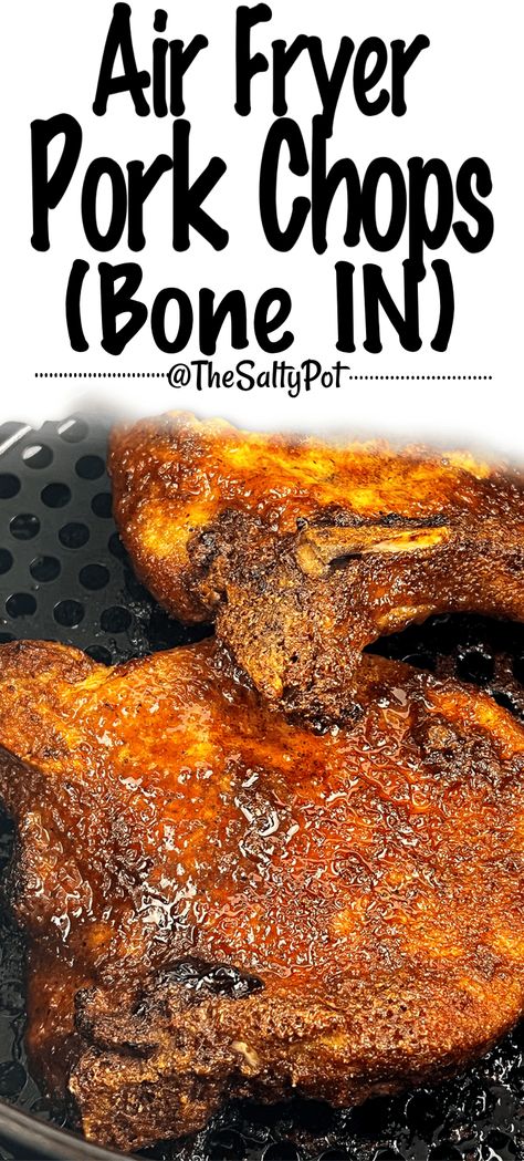 Ninja Foodi Pork Chops Bone In, Pork Chops In Air Fryer Recipe, Pork Chops In Airfryer, Pork Hops In Airfryer, Center Lion Pork Chops Air Fryer, Healthy Pork Chop Recipes Air Fryer, Easy Pork Chop Recipes Bone In, Pork Chop Air Fryer Recipes Bone In, Air Fry Bone In Pork Chops