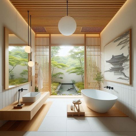 Japandi Bathroom Japan Style Bathroom, Japandi Interiors Bathroom, Japanese Shower Room, Japan Bathroom Design, Zen Bathroom Small, Muji Bathroom, Japandi Bathroom Small, Modern Japanese Bathroom, Japandi Style Bathroom