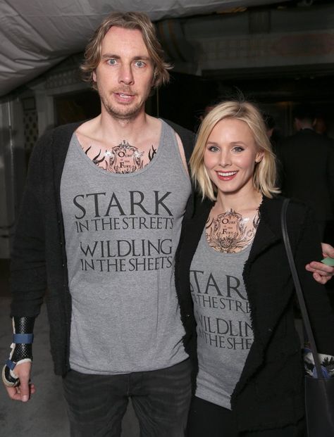 Pin for Later: The Complete and Utterly Wonderful History of Kristen Bell and Dax Shepard's Romance Dax Got a Tattoo of a Bell Instead of Wearing a Wedding Ring Kirsten Bell, Kristen Bell And Dax, Game Of Thrones Premiere, Taylor Swift Youtube, Dax Shepard, Game Of Thrones Shirts, Star Track, Game Of Thrones Fans, Kristen Bell