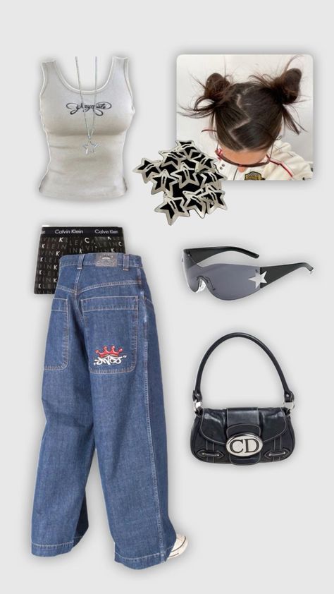 2000 Hiphop Style, 2000s Hiphop Outfit, 90s Inspired Outfits Party Hip Hop, Hip Hop 90 90s Style, 90s Outfit Ideas 1990s Hip Hop, Hip Hop Girl Outfits, 2000s Fashion Inspiration Party, Hiphop Style Women, 90s Looks Outfits Hip Hop