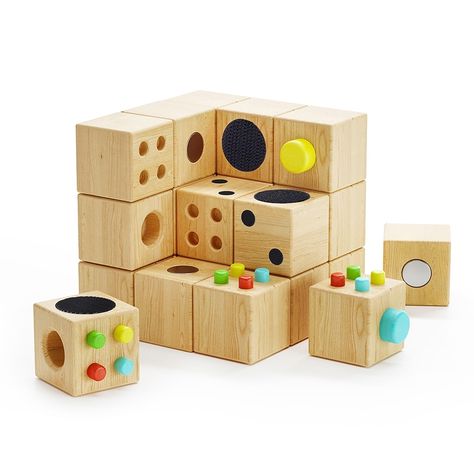 Modular Toys, Wooden Blocks Toys, Bamboo Diy, Logic Design, Cube Toy, Wooden Construction, Toy Design, Construction Toy, Graduation Project