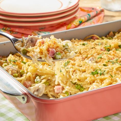 Ham Tetrazzini Recipe, Recipes For Leftover Ham, Ham Tetrazzini, Ham And Rice, Ham And Rice Casserole, Leftover Easter Ham, Cheesy Ham, Easter Ham, Spring Dinner