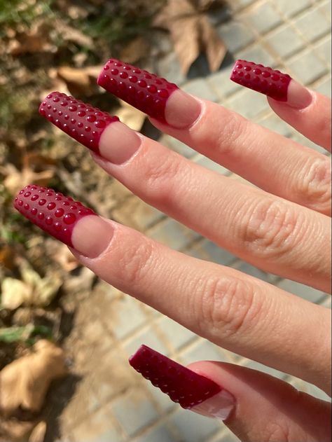 acrylic nails Raindrop Nails, Red Acrylic Nails, Nails Red, Red Nails, How To Do Nails, Nail Inspo, Acrylic Nails, Nails, Red