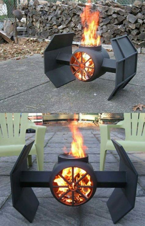 Diy Fire Pit Ideas, Welded Art, Cool Fire Pits, Fire Pit Designs, Rocket Stoves, Diy Fire Pit, Backyard Fire, Wood Burner, Fire Pit Backyard