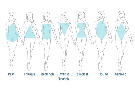 Body Types Illustration, Female Body Types Reference, Drawing Different Body Types, Body Types Drawing, Female Body Types, Wedding Dress Body Type, Body Shapes Women, Random Reference, Types Of Body Shapes