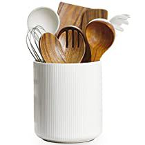 Check this out on Amazon White Utensils, Kitchen Utensil Decor, Cooking Utensil Holder, Kitchen Countertop Decor, Ceramic Utensil Holder, Cork Mat, Countertop Decor, Kitchen Tray, Utensil Storage