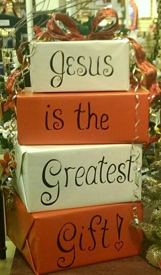 Jesus Decorations Christmas, Diy Jesus Christmas Decorations, Biblical Christmas Decorations, Diy Christian Christmas Decorations, Jesus Birthday Party Ideas, Gingerbread Bash, Jesus Is The Greatest Gift, Jesus Is The Best Gift, Christmas Doorway Decorations