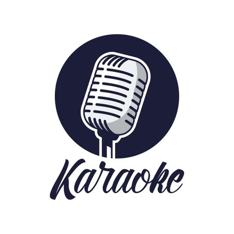 Karaoke Logo, Logo Design Coffee, Pop Art Vector, Black And White Lion, Podcast Logo, Logo Youtube, Logo Instagram, Cartoon Butterfly, Logo Design Free Templates