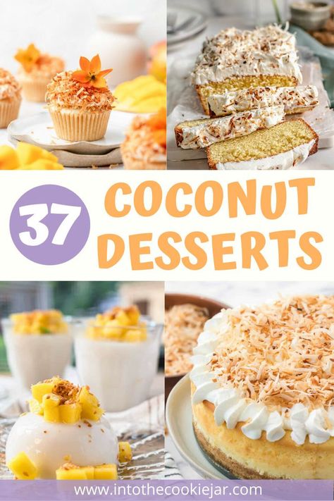 Delicious coconuts desserts Easy Coconut Desserts, Coconut Milk Recipes Dessert, Coconut Dessert Recipes, Coconut Milk Popsicles, Coconut Milk Dessert, Milk Popsicles, Milk Recipes Dessert, Coconut Recipes Dessert, Dessert Names