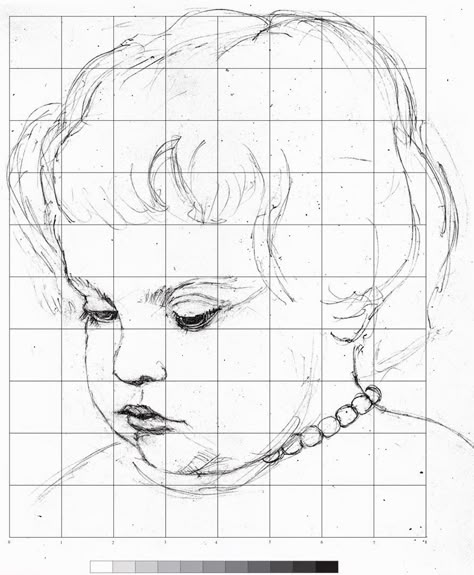 Artists Grid Method | Mark Bornowski Grid For Drawing, Grid Method Drawing, Grid Drawing Ideas, Facade Painting, Grid Sketch, Grid References, Artist Grid, Picasso Collage, Drawing Grid