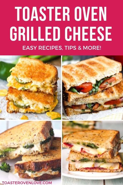 Wondering how to make a grilled cheese in the toaster oven? We’ll share 3 easy methods for making THE BEST tasting crispy, cheesy, classic sandwich plus more simple recipes for gourmet grown up grilled cheese sandwiches. #grilledcheese #toasteroven #sandwich #vegetarian Toaster Oven Meals For One, Toaster Oven Recipes Easy, Toaster Oven Dinner, Dash Mini Toaster Oven Recipes, Sandwich Toaster Recipes, Easy Toaster Oven Meals, Toaster Grilled Cheese, Toaster Oven Meals, Grilled Cheese In Toaster Oven