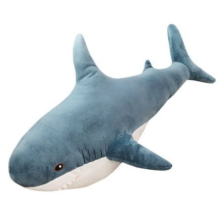 Chubbier Shark Pillows Stuffed Animal Plush Soft Fluffy Shark Toys for Kid Shark Plush Pillows Stuffed Shark Perfect Stress Relief for Women[Blue 45cm/17.72in] Digital Surrealism, Shark Stuffed Animal, Shark Pillow, Pillow Doll, Shark Toy, Big Shark, Shark Plush, Cute Shark, Great White Shark