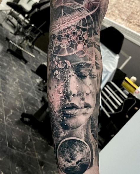 Tattoo artist Tony Mancia | Atlanta, USA | iNKPPL Underarm Tattoo, Catrina Tattoo, Surreal Tattoo, Atlanta Usa, Upper Arm Tattoos, Spooky Tattoos, Best Tattoo Designs, Realism Tattoo, Custom Tattoo