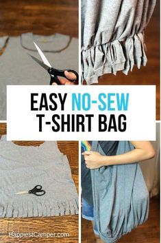 Diy Tee Shirt, T Shirt Bag, Diy Tote, Sewing Shirts, Fabric Pen, Sewing Projects For Kids, Tshirt Bag, Tshirt Crafts, Shirt Bag