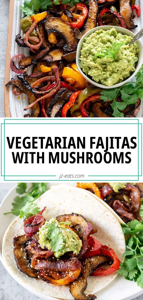 Veggie Fajita Recipe, Vegetarian Fajitas, Vegan Fajitas, Veggie Fajitas, Fajita Vegetables, Vegetarian Mexican, Vegan Mexican Recipes, Easy Vegetarian Dinner, Fajita Recipe