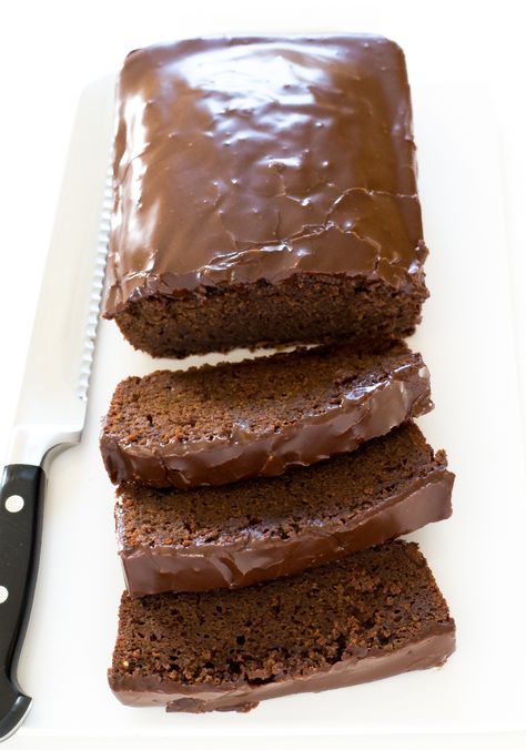 Double Chocolate Loaf Cake loaded with chocolate chunks then topped with a creamy chocolate ganache icing! Dessert Loaves, Double Chocolate Loaf, Double Chocolate Loaf Cake, Chocolate Ganache Icing, Ganache Icing, Chocolate Loaf, Chef Savvy, Food Thoughts, Chocolate Loaf Cake