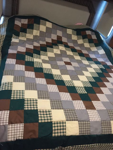 Man quilt Quilt For A Man, Quilt For Husband, Quilts Made From Mens Shirts, Quilt Ideas For Men, Quilt For Men, Quilts For Men, Quilts For Men Patterns, Manly Quilts, Flannel Quilt Patterns