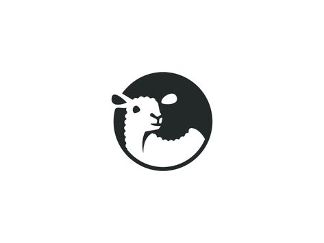 Lamb  by Stevan Rodic  NS: brilliant exercise of positive/negative, especially given the true-to-subject colour constrast Stage Logo, Serigrafia Ideas, Sheep Logo, Coffee Brands, Goat Logo, Baby Buffalo, Logo Personal, Pet Logo, Logo Animal