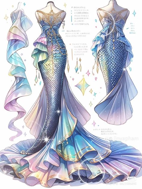 Baroque Clothes, Fancy Pants Outfit, Simple Gowns, Dress Design Drawing, Mermaid Outfit, Clothing Design Sketches, Fashion Design Collection, Fantasy Dresses, Fashion Drawing Dresses