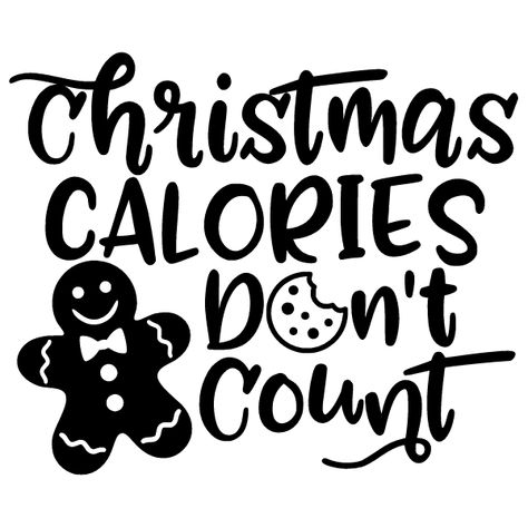 Gingerbread Man Svg, Quotes Black And White, Gingerbread Svg, Christmas Calories Don't Count, Quotes Black, Gift Card Craft, Scrapbook Titles, Work Gifts, Winter Crafts