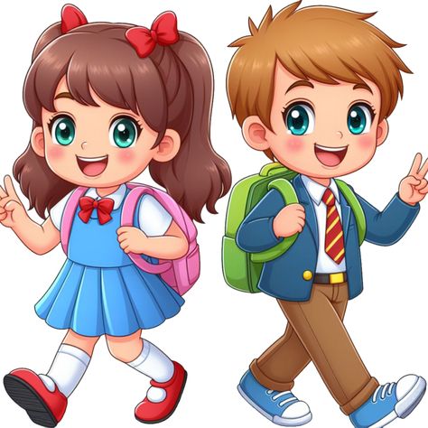 School Images Pictures, School Cartoon Images, School Students Images, Students Clipart, Students Cartoon, Student Clipart, Student Images, Easy Preschool Crafts, Student Cartoon