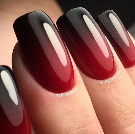 Ombre Nail Design, New Nail Colors, Ombre Nail Art Designs, Unghie Sfumate, Ombre Nail Designs, Her Nails, Nail Art Ombre, Black Nail, Nail Patterns