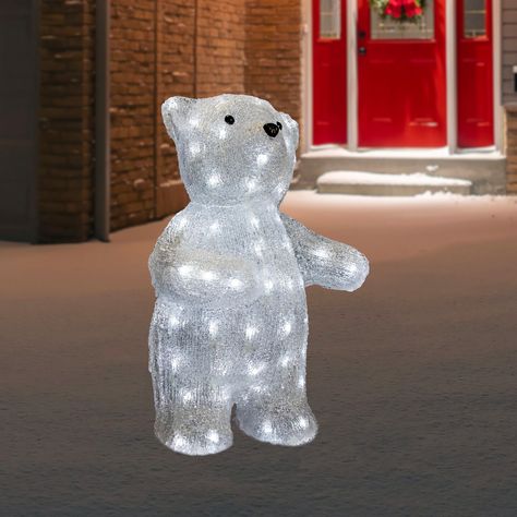 Find the best Christmas Yard Decorations for your project. We offer the Northlight 16.5" LED Lighted Commercial Grade Acrylic Polar Bear Outdoor Christmas Decoration for $86.99 with free shipping available. Charlie Brown Christmas Decorations, Standing Sculpture, Christmas Decoration Items, Free Standing Sculpture, Small Ears, Christmas Decorations Centerpiece, Polar Bear Christmas, Volt Ampere, Christmas Yard Decorations