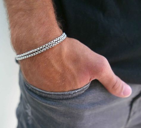 Infinity Bracelet Men, Mens Accessories Necklace, Mens Accessories Bracelet, Mens Cuff Bracelets, Boho Cuff Bracelet, Mens Chain, Mens Chain Bracelet, Mens Cuff, Silver Chain For Men