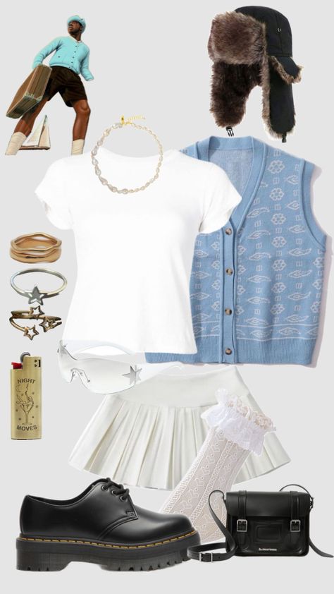 Concert Aesthetic Tyler The Creator, Tyler Concert Outfit Ideas, Concert Outfit Tyler The Creator, Tyler The Creator Fit Inspiration, What To Wear To A Tyler The Creator Concert, Call Me If You Get Lost Outfit Ideas, Call Me If You Get Lost Outfit, Tyler The Creator Girls Aesthetic, Tyler The Creator Tour Outfits