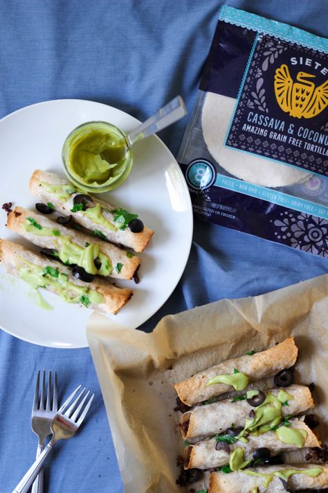 Delicious grain-free and paleo taquitos are perfectly crunchy and delicious, and they make a quick, re-heatable weeknight meal! Gaps Snacks, Clean Challenge, Foods To Balance Hormones, Lunch Pail, Low Glycemic Foods, Adrenal Health, Organic Diet, Aip Diet, Healthier Options