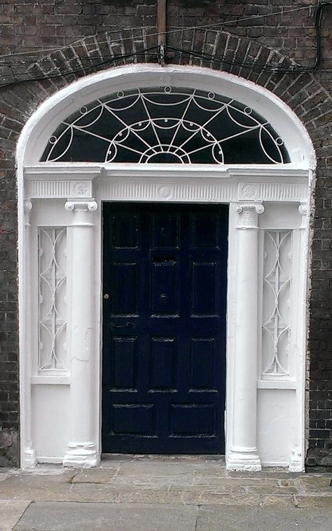 Georgian Door, Dublin Houses With Red Doors, Red Door House, Blue Houses, Georgian Doors, Dublin House, Red Doors, Georgian Architecture, Historic Houses, Red Door