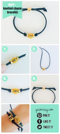 Charm Bracelet Tutorial, Hantverk Diy, Suede Bracelet, Diy Armband, Pulseras Diy, Diy Bracelets Easy, Bracelet Knots, Gelang Manik, Bracelets Diy