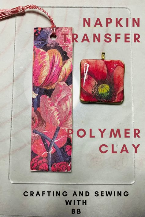 Tissue Paper On Polymer Clay, Napkins On Polymer Clay, Paper Transfer To Polymer Clay, Glazing Polymer Clay, Polymer Clay In Resin, Polymer Clay Free Tutorials, Sublimation On Polymer Clay, Polymer Clay Earrings Transfer Paper, Napkin Transfer On Polymer Clay