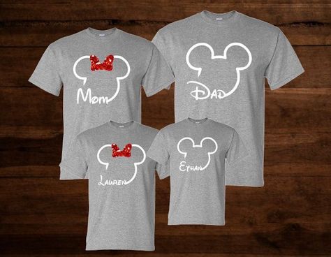 Family Vacation Shirts Matching, Personalized Disney Shirts, Vacation Meme, Family Disney Shirts Matching, Disney Family Vacation Shirts, Disney Vacation Shirts, Family Disney Trip, Minnie And Mickey, Disney Trip Shirts