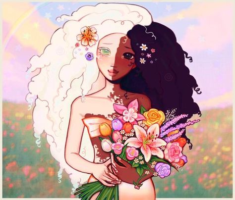 How To Draw Black Women, Women Reference Drawing, Dark Skin Character Design, Black Woman Drawing, Flower Oc, Flower Character, Black Oc, Cocoppa Wallpaper, Ecole Art