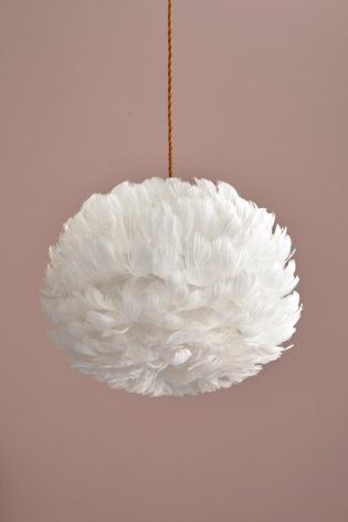 Baby Room Inspiration, Ceiling Light Shades, Ceiling Lamps Bedroom, Ceiling Lamp Shades, Bedroom Ceiling, Goose Feathers, White Feather, Green Rooms, White Feathers