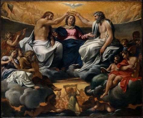 Annibale Carracci | The Coronation of the Virgin | The Met Annibale Carracci, Lorenzo Bernini, Italian Paintings, Roman Sculpture, Queen Of Heaven, The Coronation, Arte Popular, Caravaggio, Rembrandt