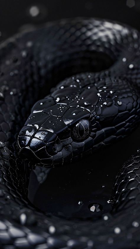 free wallpapers 4K snake, leather, black, art for mobile and desktop Black Mamba Snake, Most Dangerous Animals, Fun Beauty Products, Spirit Fanfic, Pretty Snakes, Snake Wallpaper, Jelly Wallpaper, Wild Animals Pictures, Snake Art