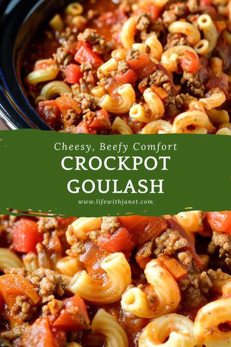 Crockpot Goulash Goulash Slow Cooker, Crockpot Goulash Recipe, Crockpot Goulash, Easy Goulash, Easy Goulash Recipes, Goulash Recipes, Crockpot Cooking, Slow Cook, Crockpot Dishes