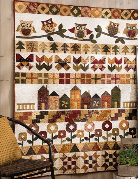 Row Quilts, Row Quilt, Farm Quilt, Quilt Care, Sampler Quilts, House Quilts, Fall Quilts, Row By Row, Strip Quilts