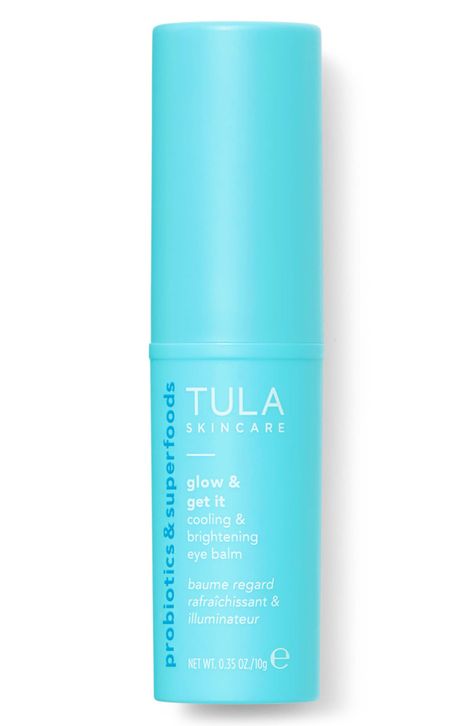 TULA Skincare Glow & Get It Cooling & Brightening Eye Balm available at #Nordstrom Tula Eye Balm, Undereye Brightener, Tula Skincare, Pacific Islander, Eye Brightener, Dark Circles Under Eyes, Glowing Skincare, Dark Circle, Skincare Video