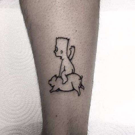 A Small Tattoo, Simpsons Tattoo, Tatuagem Masculina Pequena, Petit Tattoo, Clever Tattoos, Inspiration Tattoos, Парные Тату, Weird Tattoos, Small Tattoos For Guys